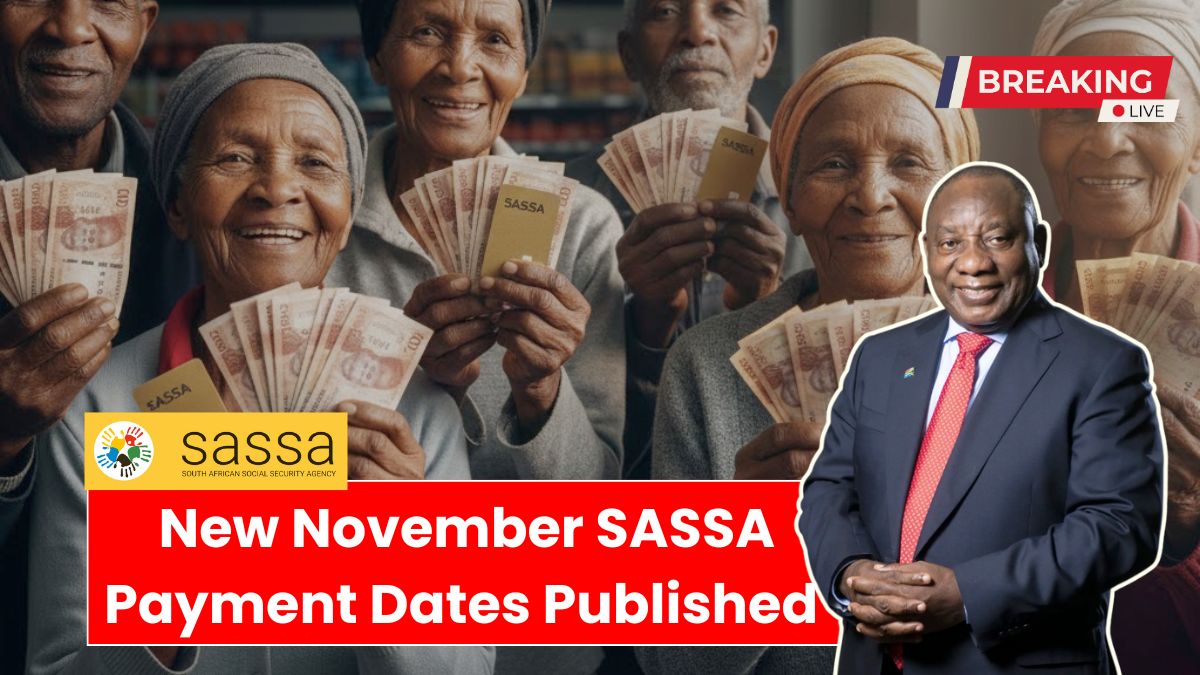 November SASSA Payment Dates Published